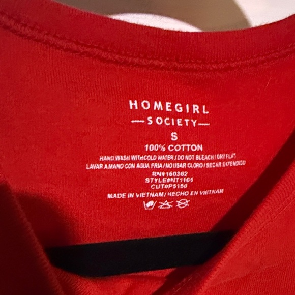 Red Crop Top with 'Ride Free' Design - Picture 2 of 3